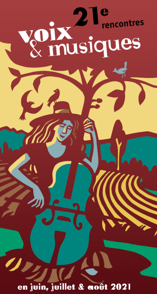 Visuel Voix et musiques 2021 la violoncelliste